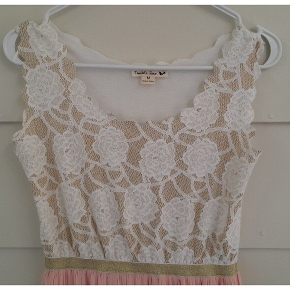 Dress Maxi‎ embroidery with chiffon size M by double zero - Picture 1 of 9